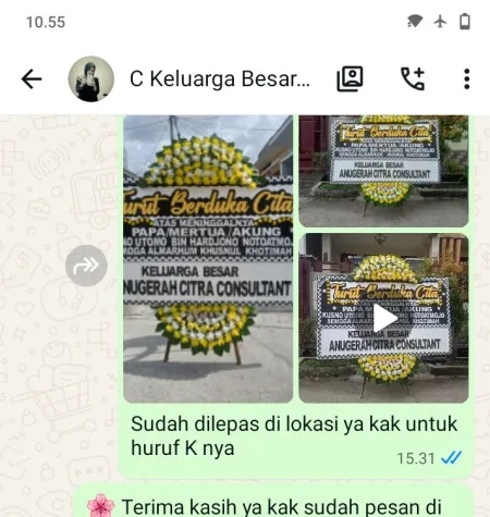 Pengiriman Papan Bunga Duka Pakistaji Wonoasih